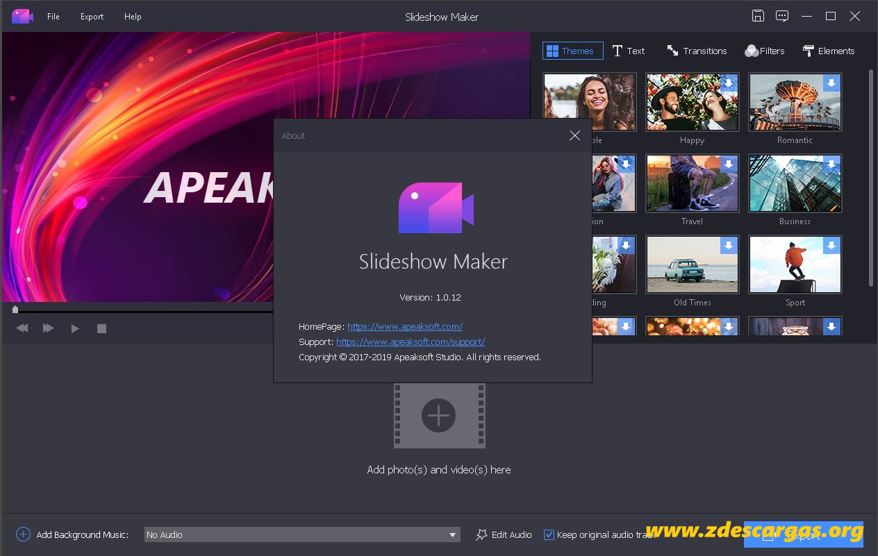 Apeaksoft Slideshow Maker v1.0.50 幻灯片制作软件