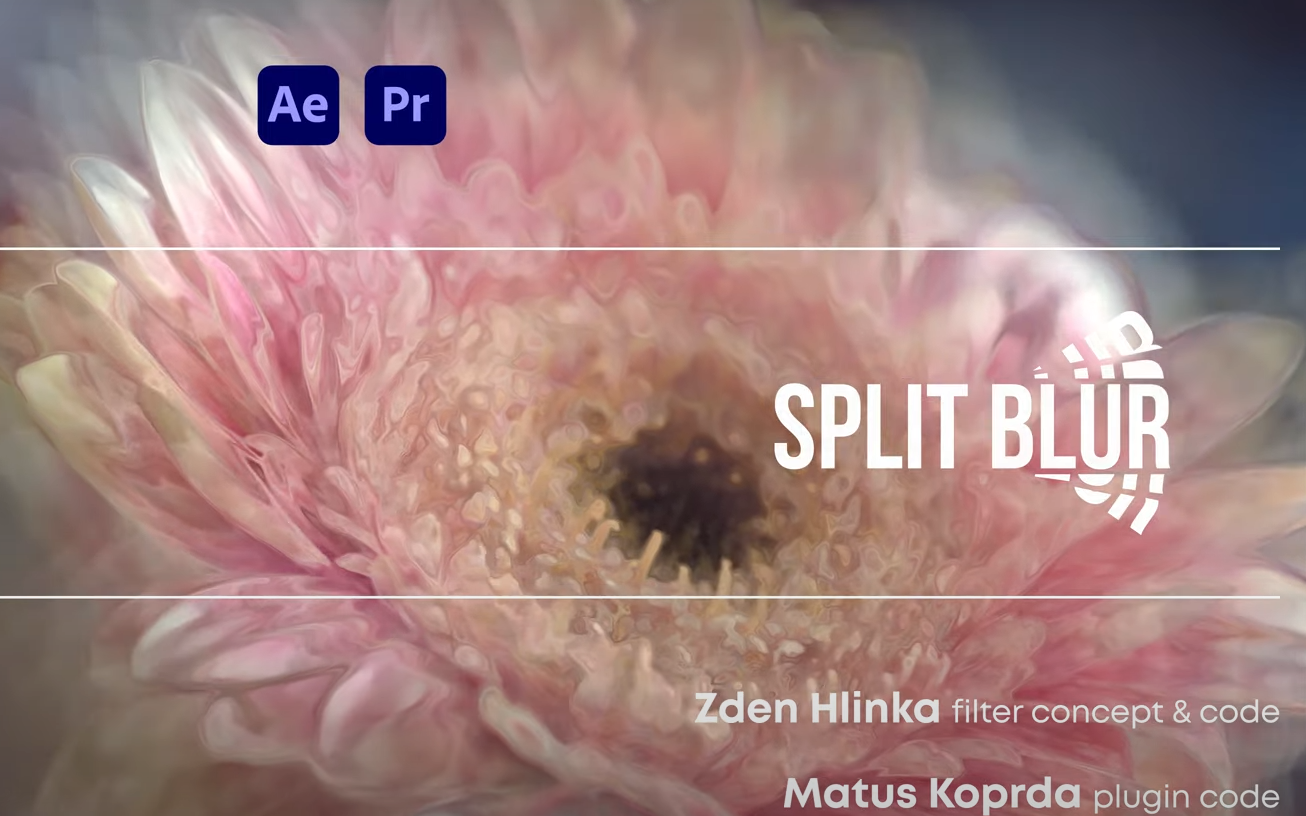 AE/PR插件：Aescripts Split Blur v1.1.1 拆分模糊残影效果特效插件