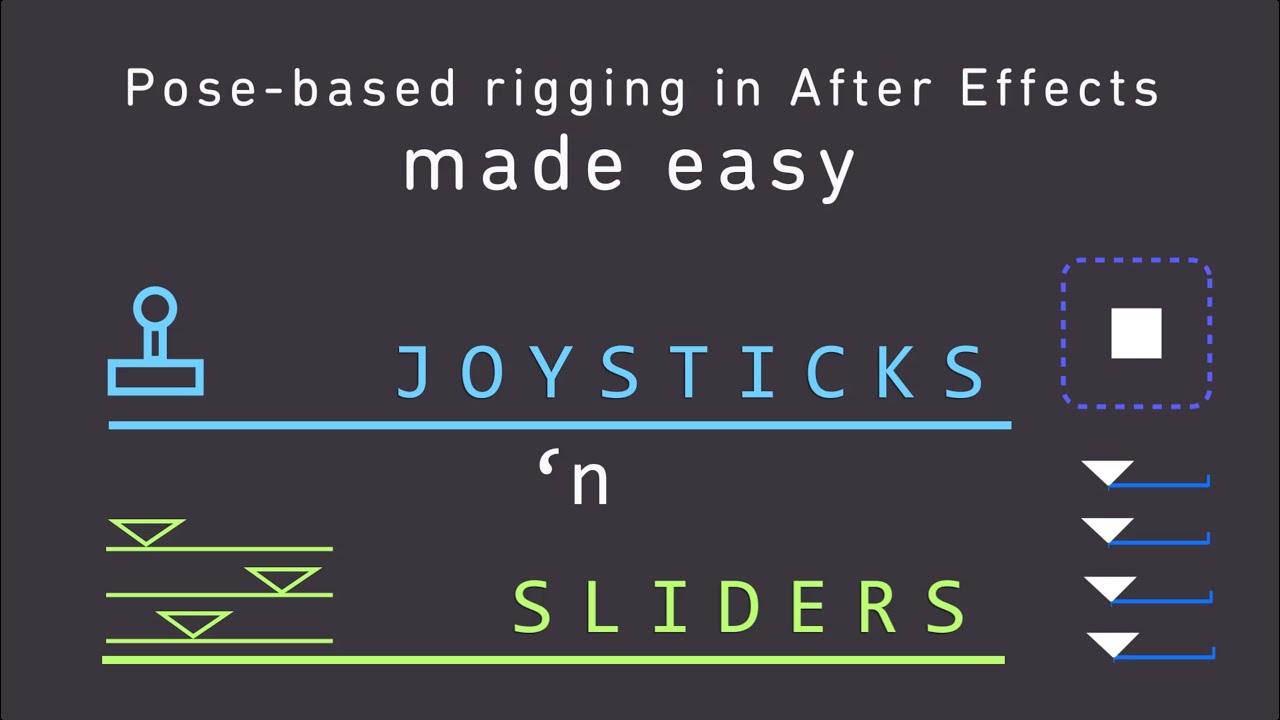 AE脚本：Aescripts Joysticks ‘n Sliders v1.7.10 3D卡通人物角色动作MG动画