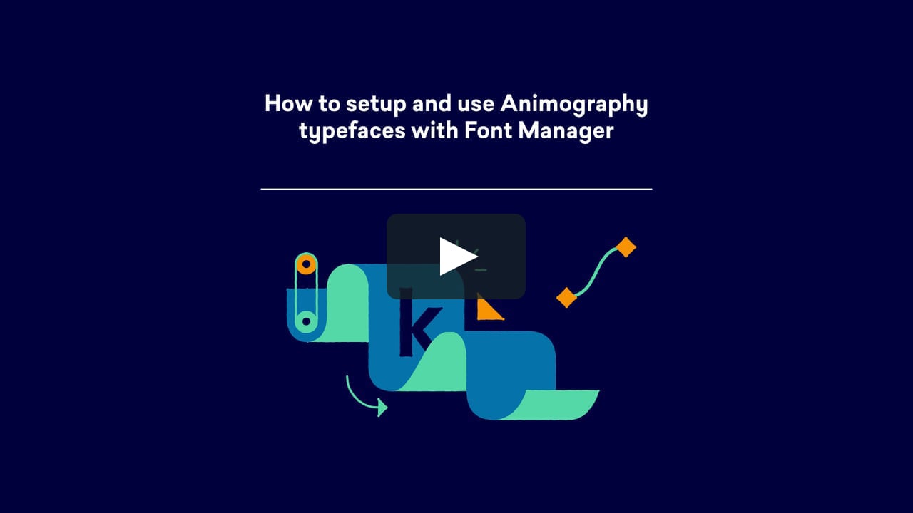 Animography 的字体管理器动画字体集