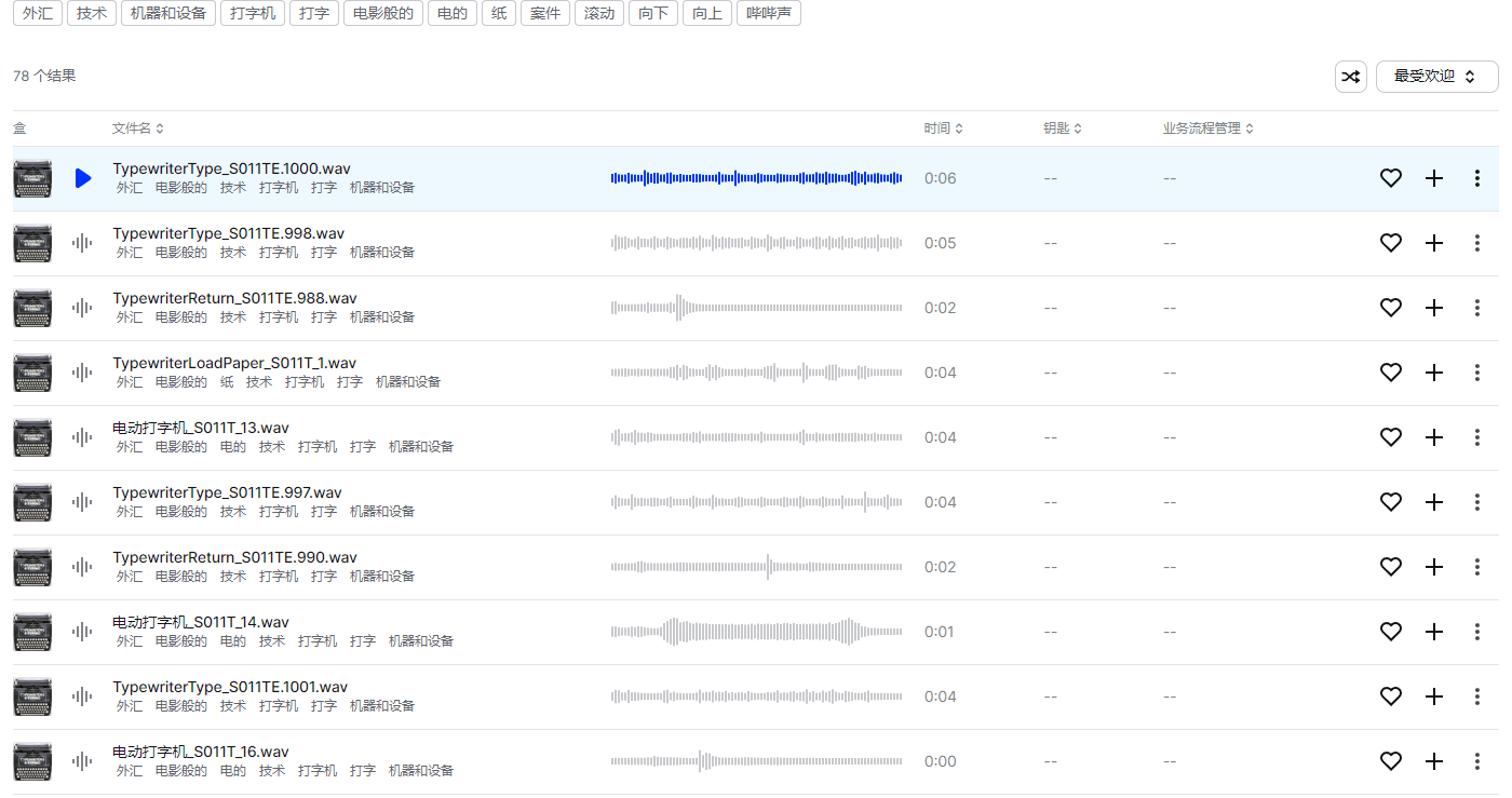 Blastwave FX Typewriters and Typing 78种打字机声音样本