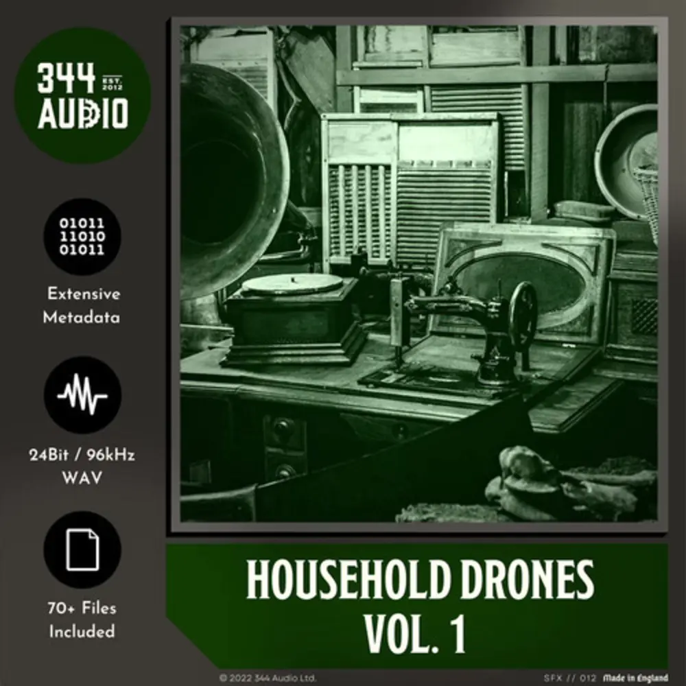 344 Audio Household Drones WAV 70个家用无人机音效