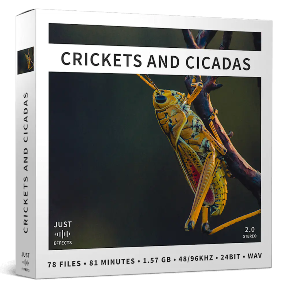 Just Sound Effects Crickets and Cicadas WAV 78个蟋蟀和蝉音效库