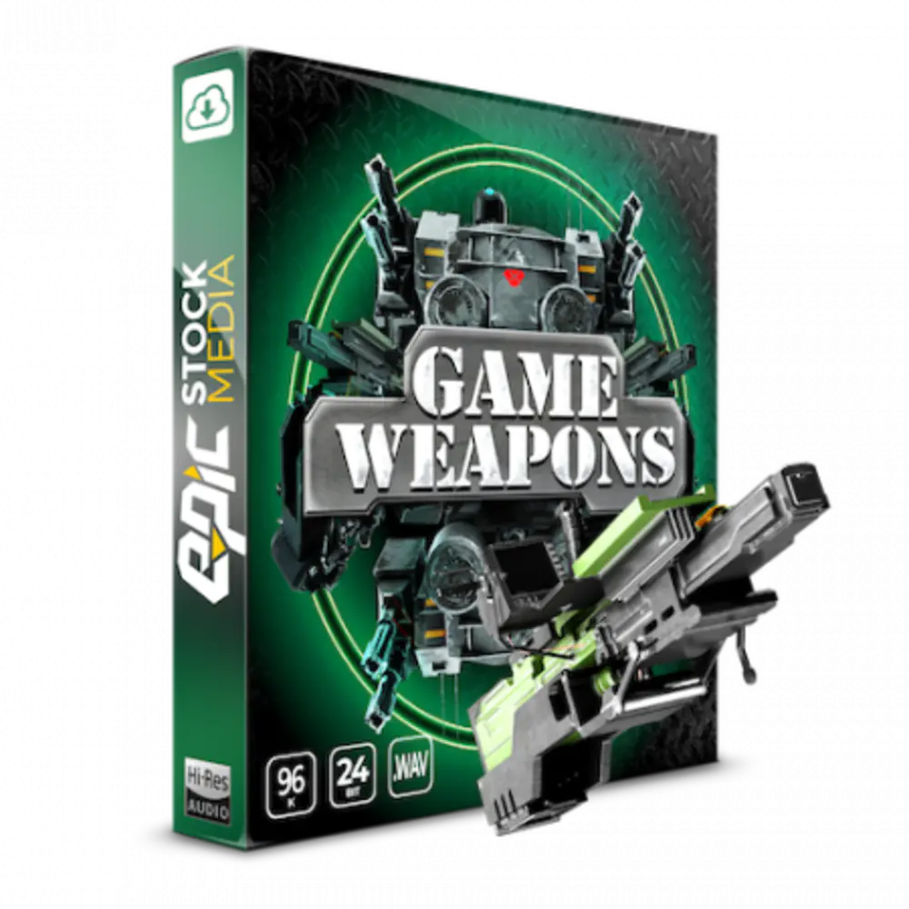 Game Weapons Gun and Firearm Sound Effects WAV 1557种游戏武器音效库