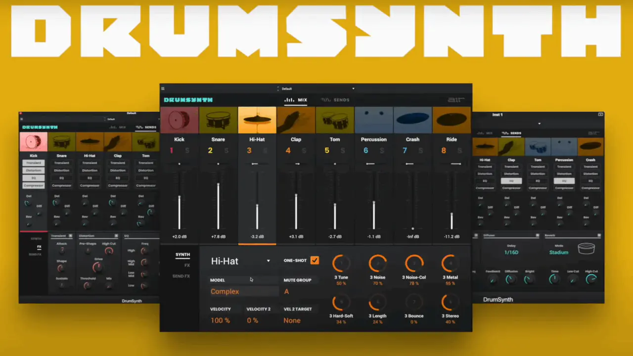 AIR Music Technology DrumSynth v1.0.0 电子鼓合成器插件