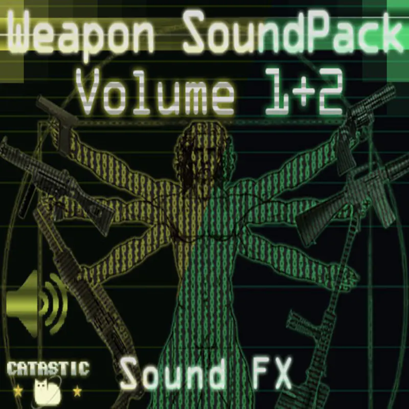 GameDev Market Weapon Sound Pack Volume 1 + 2 WAV 471种武器和枪声音效