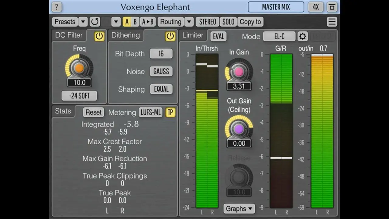 Voxengo Elephant v5.3 音频限制母带插件