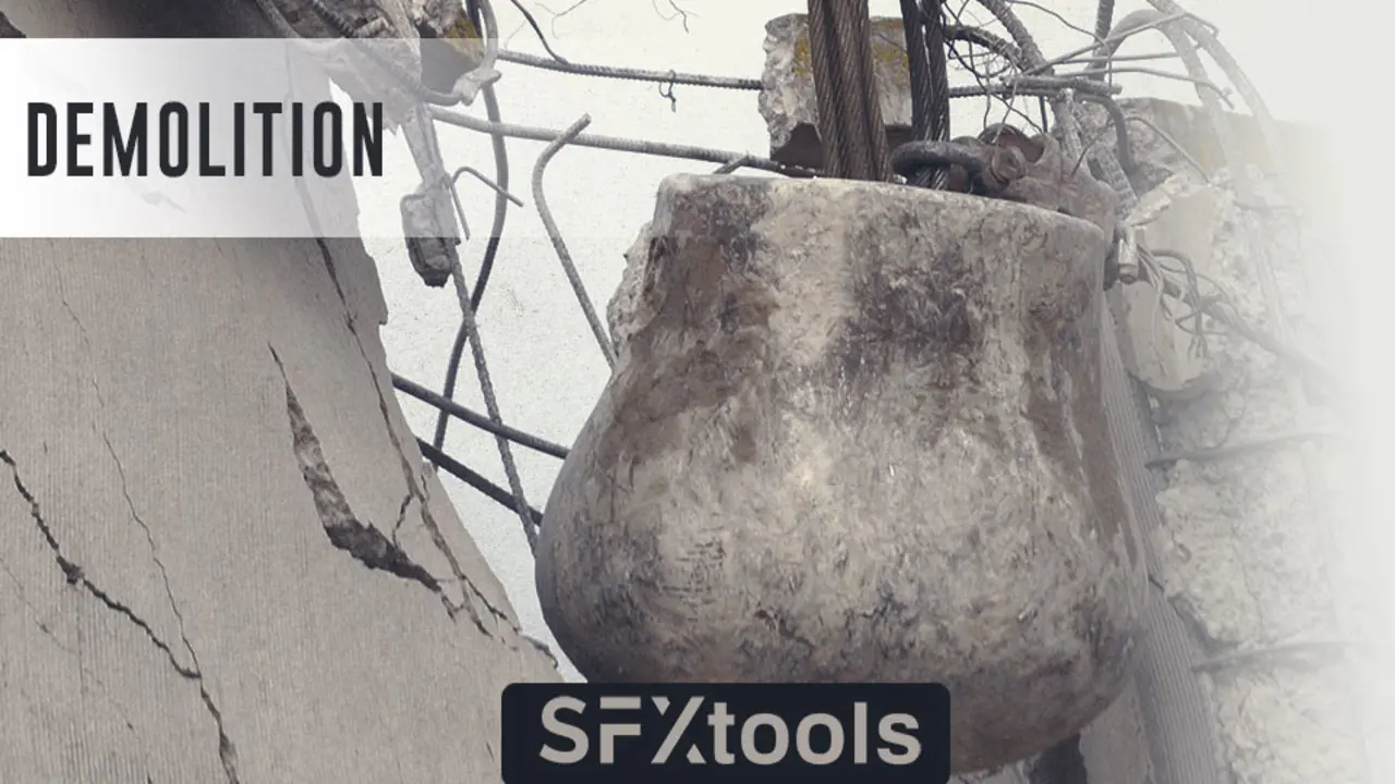 SFXtools Demolition WAV 35种拆除地震碰撞音效库