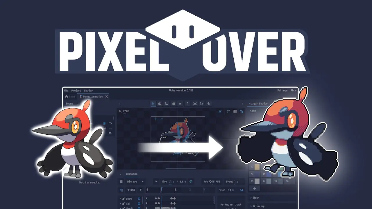 PixelOver v0.15.2 Beta 照片变成像素艺术软件