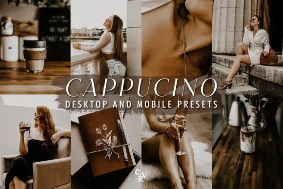 10 Cappucino Lightroom Presets 咖啡色调和暖色调风格预设包