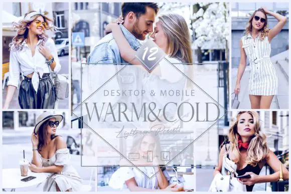 12 Warm & Cold Lightroom Presets, Cool 暖色和冷色预设包