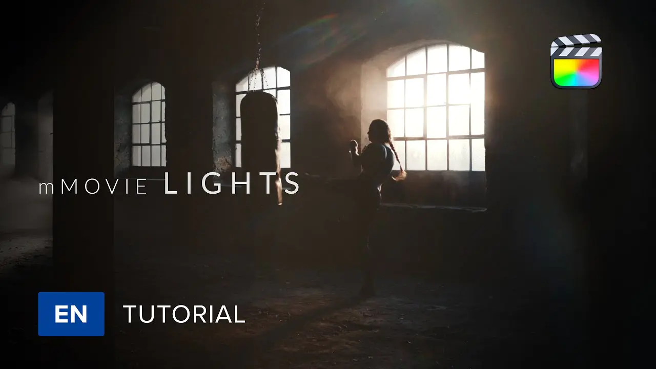 FCPX模板：MotionVFX mMovie Lights 60种电影灯光效果