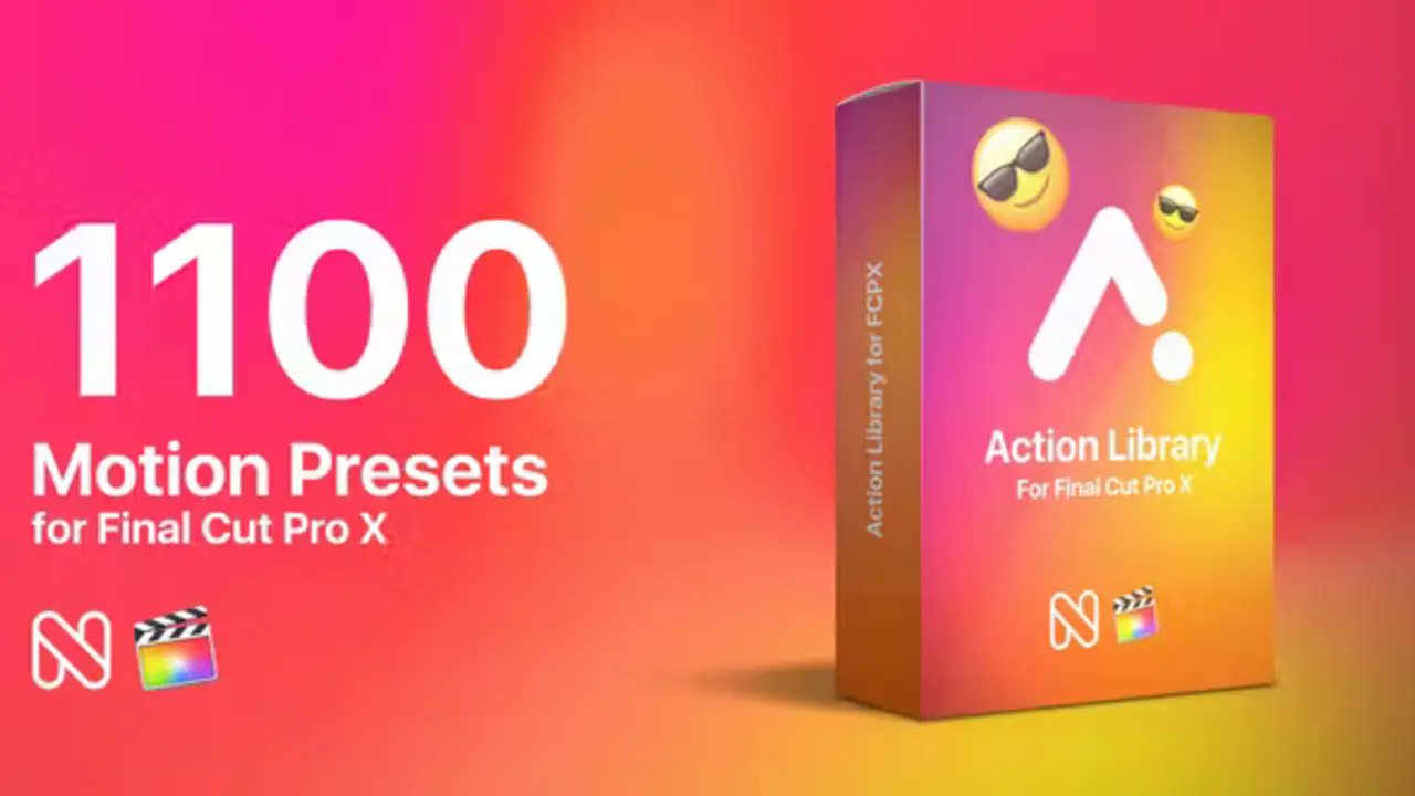 FCPX模板：Action Library – Motion Presets 1100种炫酷动画预设