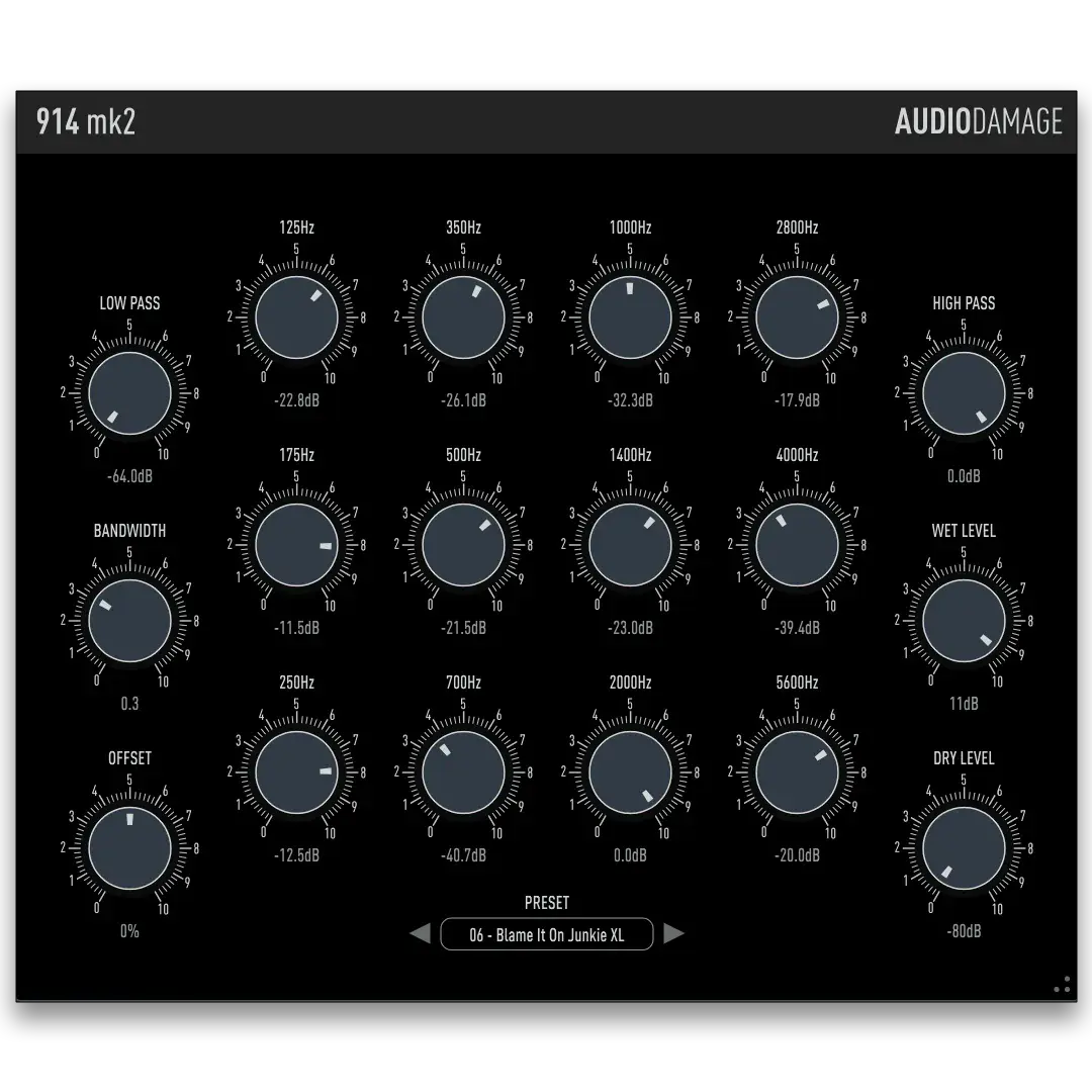 Audio Damage AD041 914 Mk 2 Fixed Filter Bank v2.1.0 滤波器音频效果插件