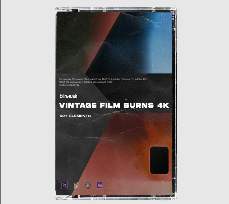 Blindusk – Vintage Film Burns 60 多种4K老式电影烧伤模板