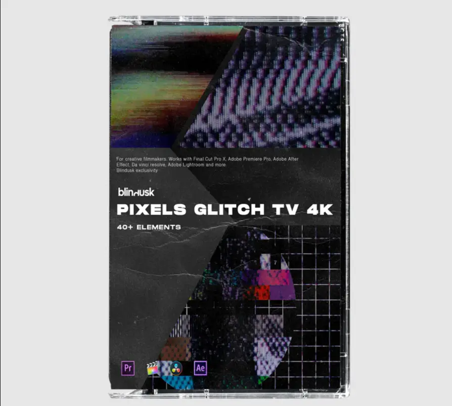 Blindusk – PIXELS GLITCH TV 像素故障和电视干扰特效预设包