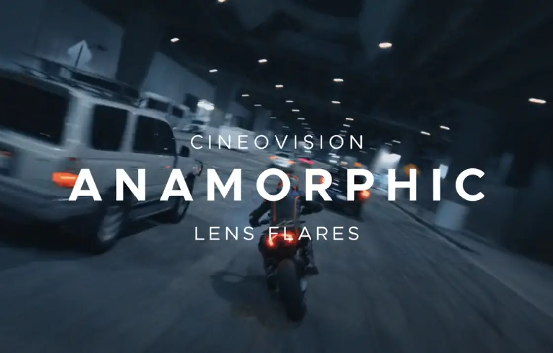 Lens Distortions – Cineovision Anamorphic 4K 变形镜头蓝色条纹光斑