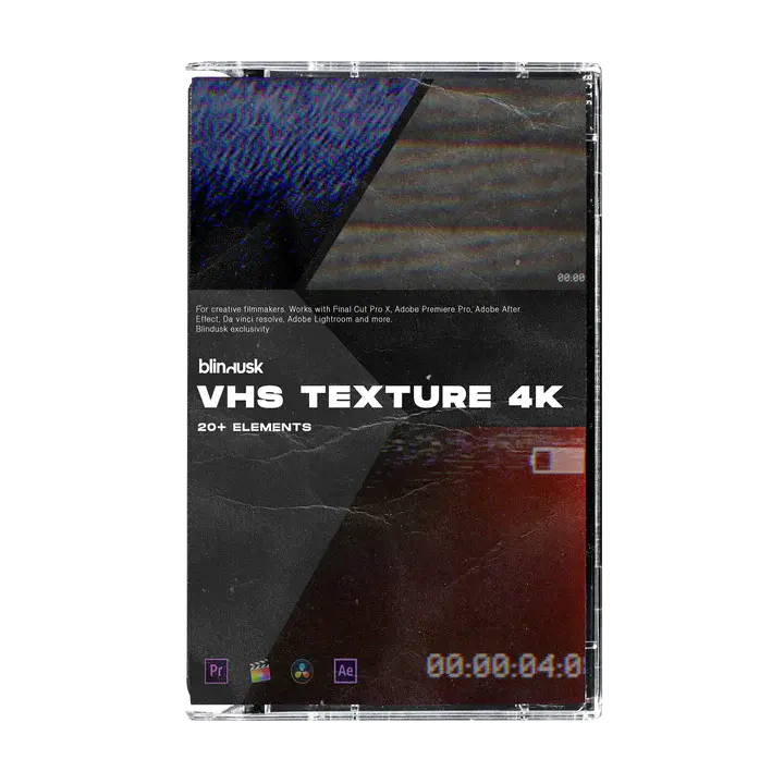 Blindusk – VHS EFFECT VHS 光晕、故障、纹理和叠加特效包