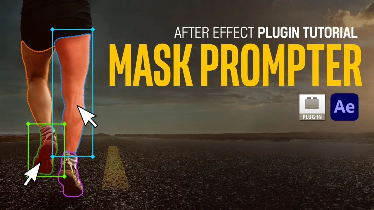 AE插件：Aescripts Mask Prompter v1.10.6  AI插件可轻松高效地生成遮罩