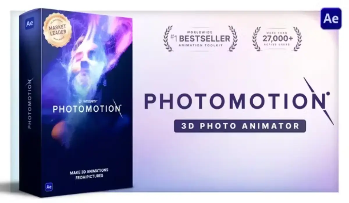 AE模板：Videohive Photomotion ® – 3D 照片动画师（6 合 1）