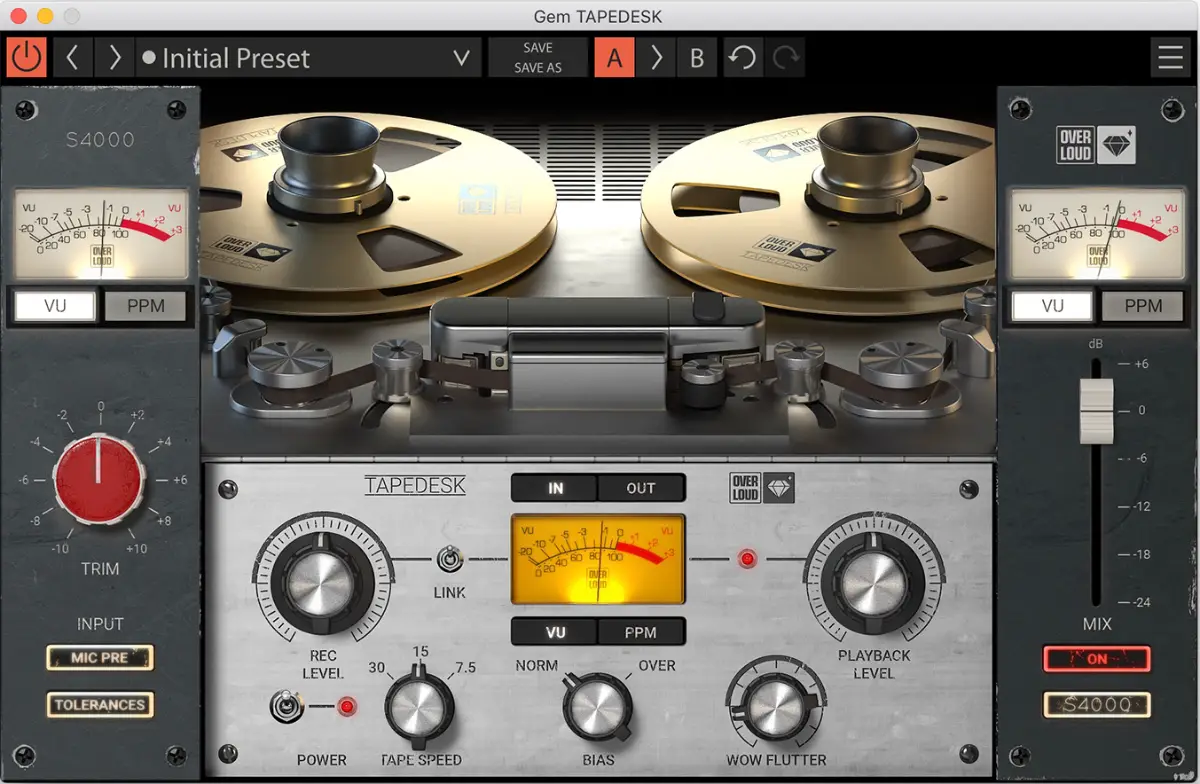 Overloud Gem TAPEDESK v1.2.5 磁带机仿真模拟混音插件