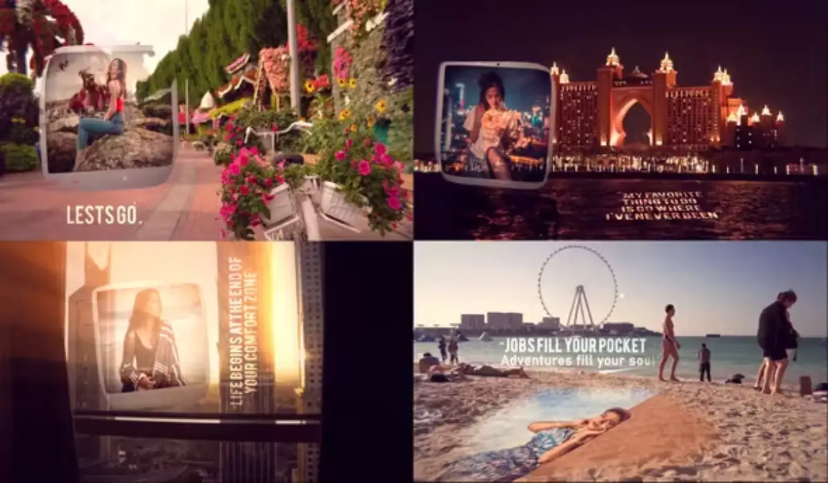 Videohive Dubai Travel PhotoSlide 文字动画和流畅过渡效果迪拜旅行照片幻灯片