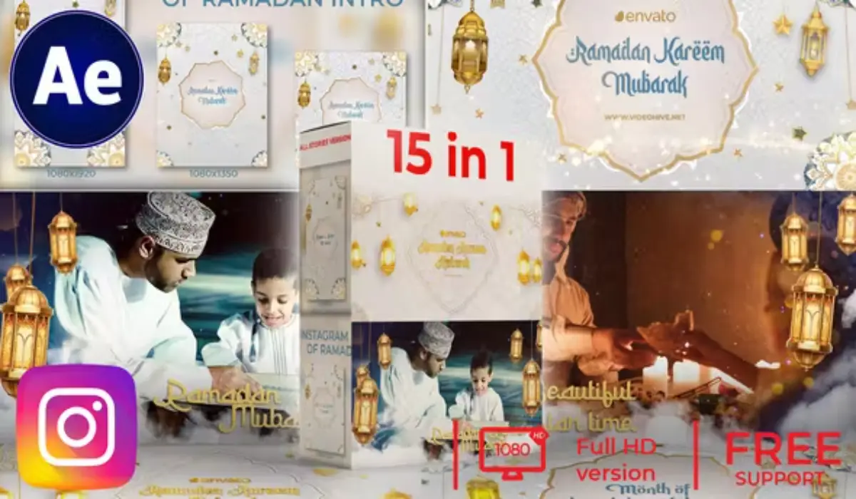 Videohive 10 In 1 Ramadan Slideshow an Intro 10合1斋月幻灯片