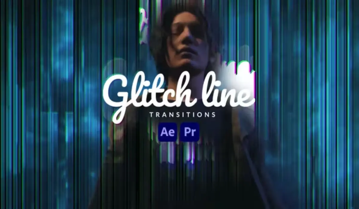 Videohive Glitch Transitions 毛刺线过渡故障线转换效果