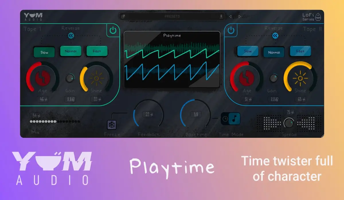 Yum Audio LoFi Playtime v1.7.2 时间扭曲效果音频插件