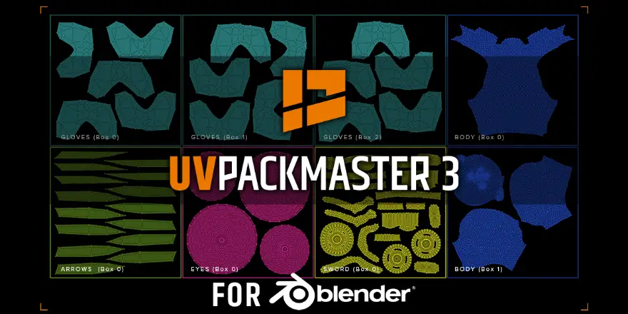 Blender UVPackmaster PRO v3.2.0 UV贴图布局插件