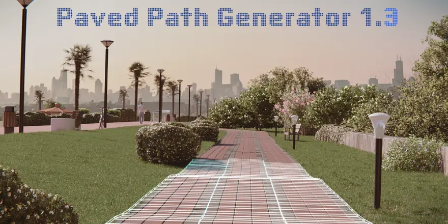 Blender Paved Path Generator V1.3 道路生长器插件