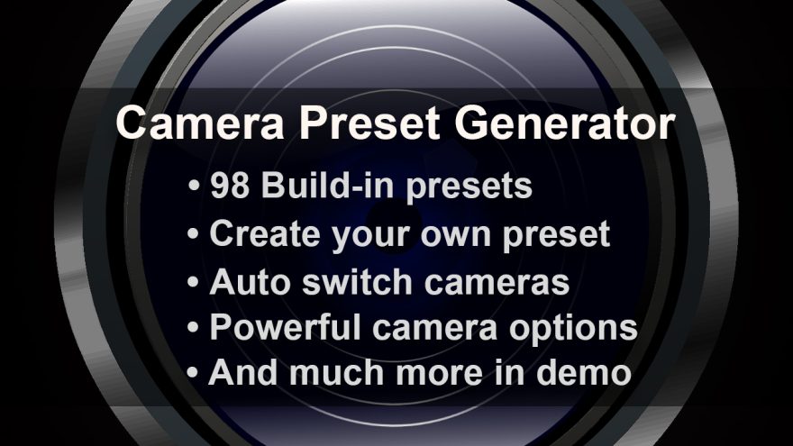 Blender Camera Preset Generator v1.1.0 相机预设生成器