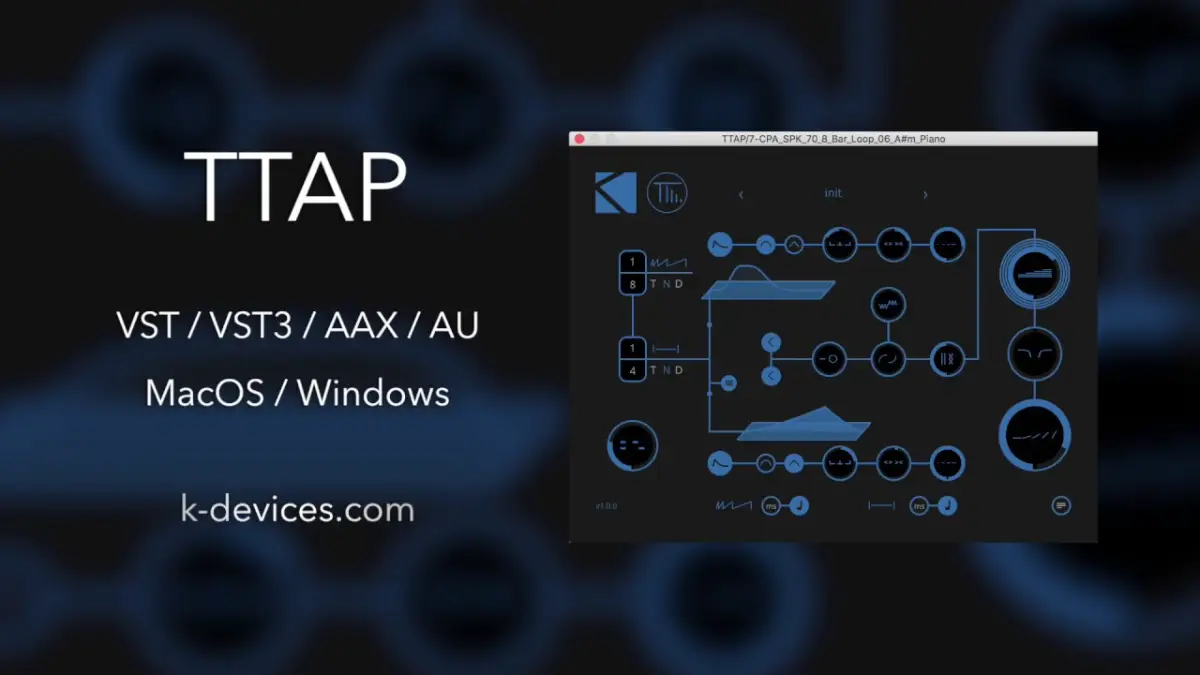 K-Devices TTAP v1.2.37 mac 模拟磁带延迟声音插件