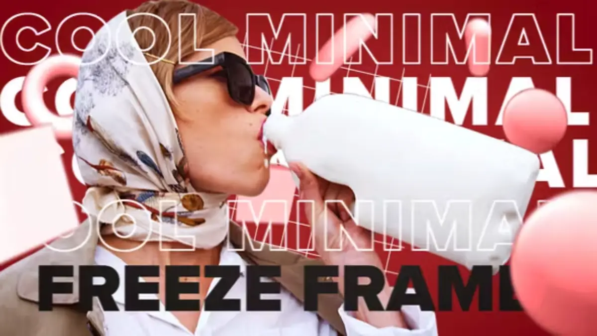 Cool Minimal Freeze Frame 3d相机多彩标题模板