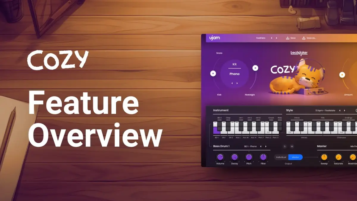 UJAM Beatmaker COZY v2.3.1 现代舒缓悠闲虚拟乐器插件