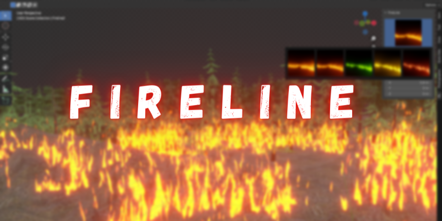 Blender Fire Line v1.0 创建逼真火焰插件