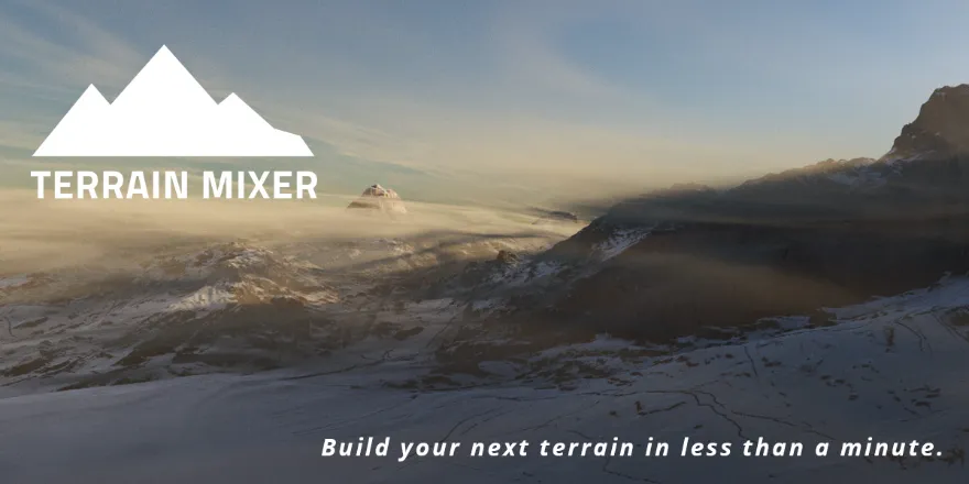 Blender Terrain Mixer v3.4.1 地形自然环境生成插件