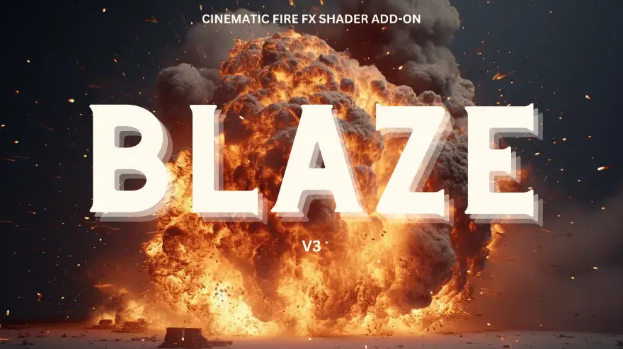 Blender Blaze Add-On v2.0 火焰烟雾爆炸特效插件