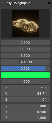 Blender Easy Holographic Addon V1-2