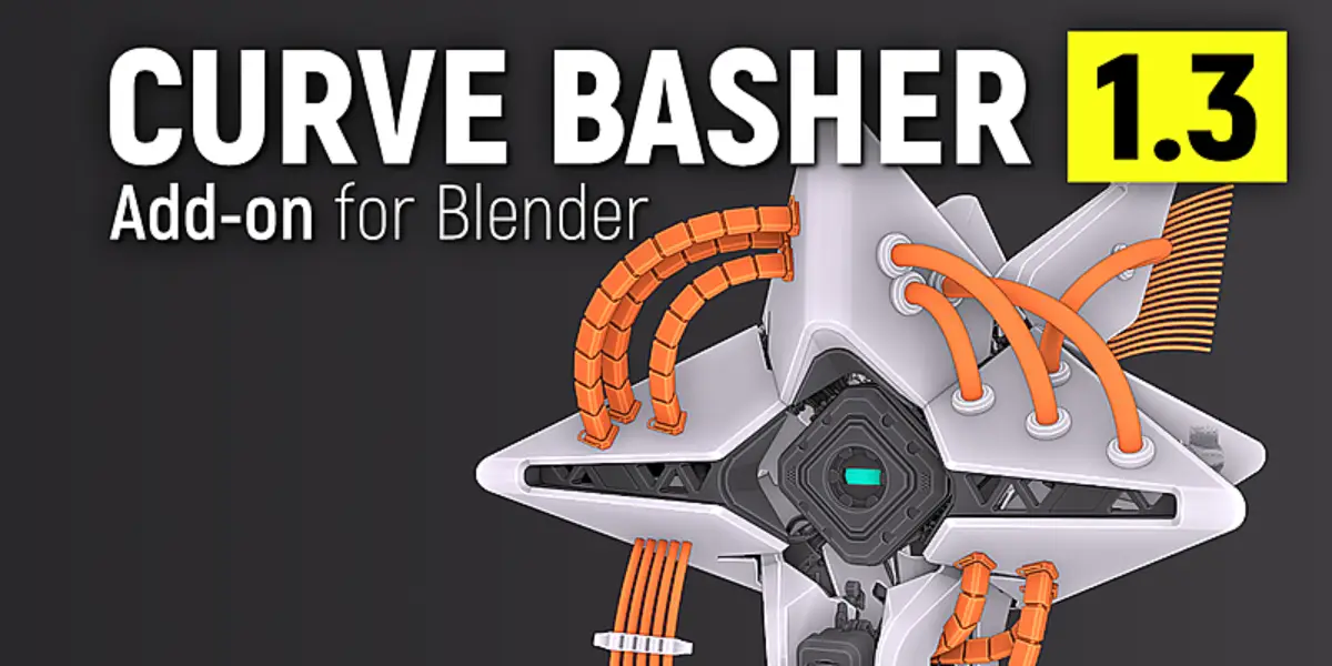 Blender Curve Basher v1.3.9 曲线生成器/kitbashing 工具