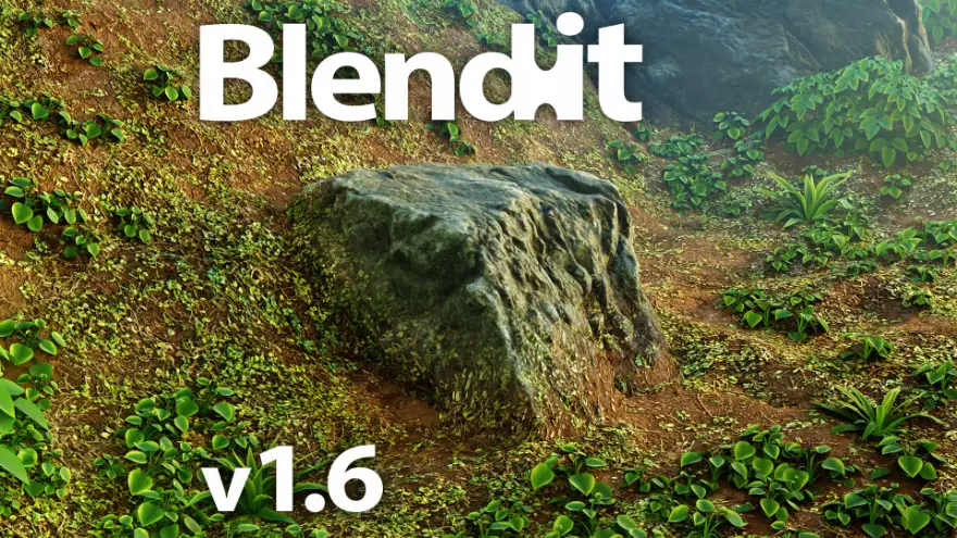 Blender Blendit v1.6 UV贴图模型环境融合插件