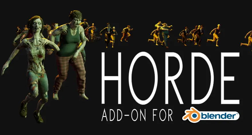 Blender Horde Add-On v1.0 3d和真人视觉特效人群插件