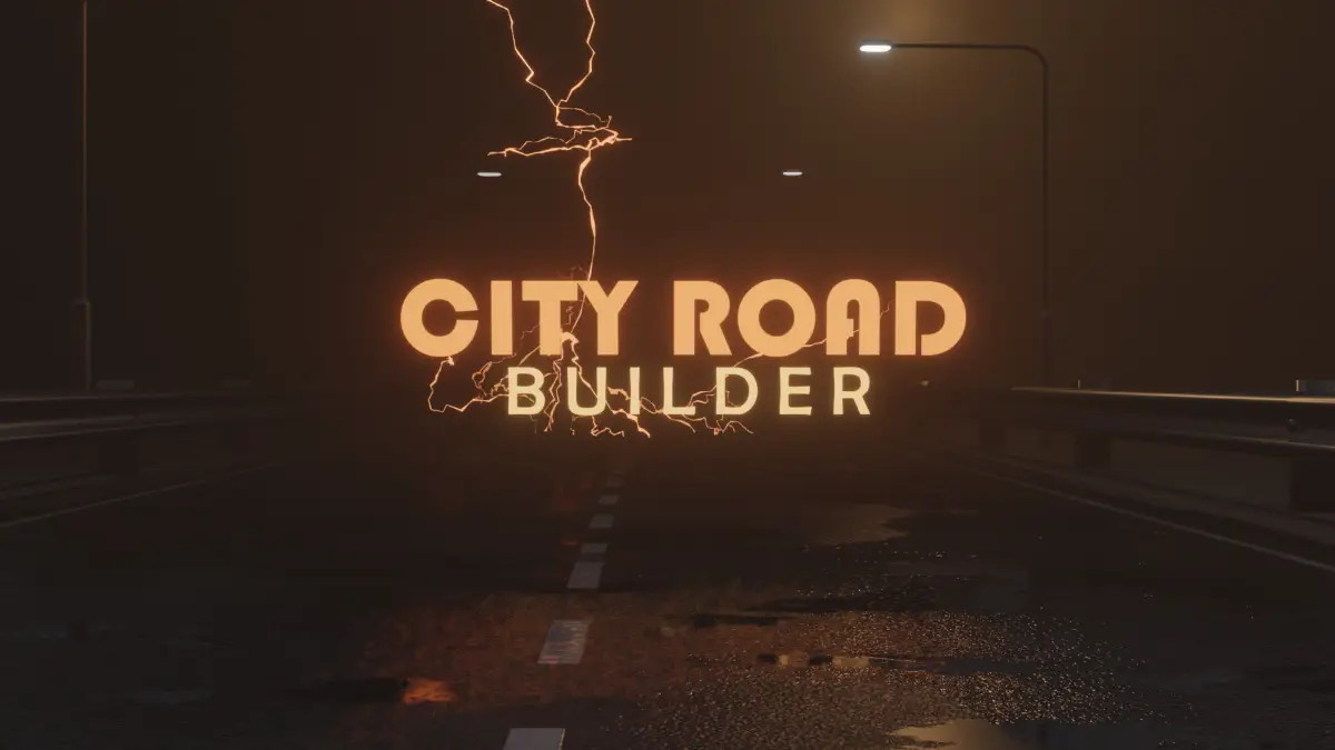 Blender City Road Builder Pro 2.1 城市道路建设插件