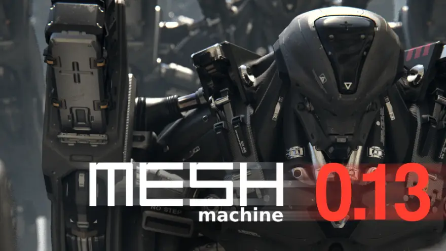 Blender MESHmachine v0.14.1 倒角圆角网格建模插件