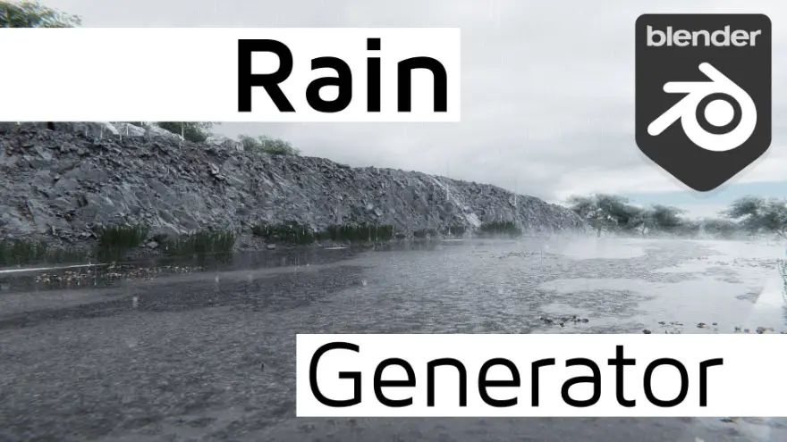 Blender Rain Generator 模拟真实的雨滴效果插件