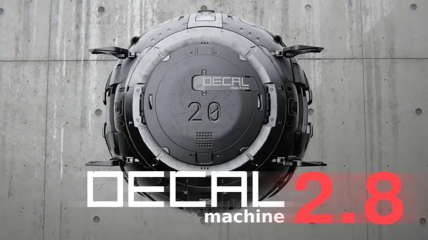 Blender DecalMachine v2.7.1 模型表面建模贴图插件