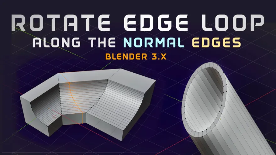 Blender Rotate Edge Loop V1.7 横截面旋转插件