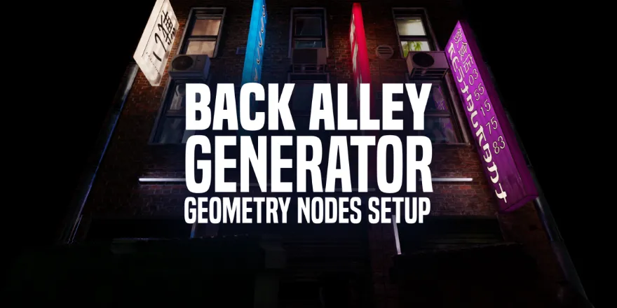 Blender Back Alley Generator v1.1 楼房巷子生成器插件