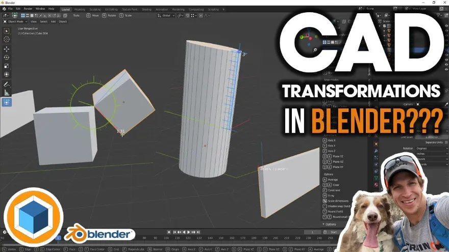 Blender CAD Transform CAD变换操作插件