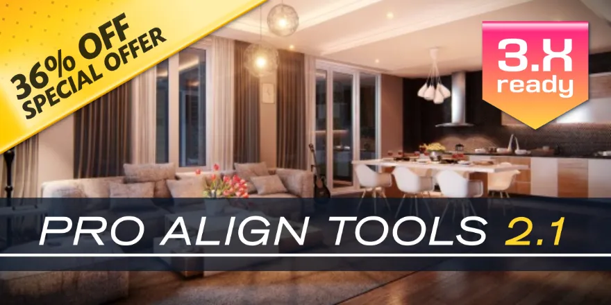 Blender Pro Align Tools v2.1.7 模型对齐插件